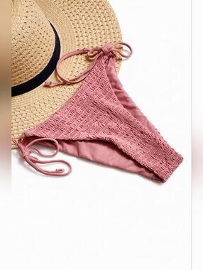 Envya Swimwear Women's Pink Bikini Bottom Sm